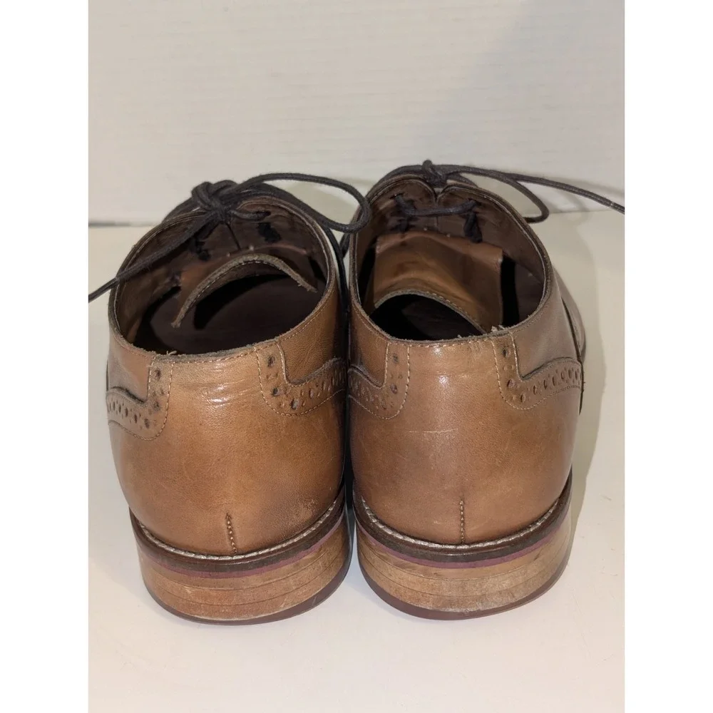 Johnston & Murphy Men's 10.5 Brown‎ Cap Toe Oxford Dress Shoes 20-8682 Leather